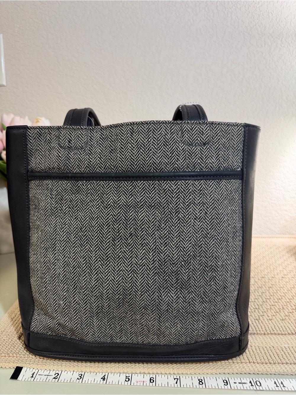 Vintage Coach 6053 Herringbone Tweed Made in USA